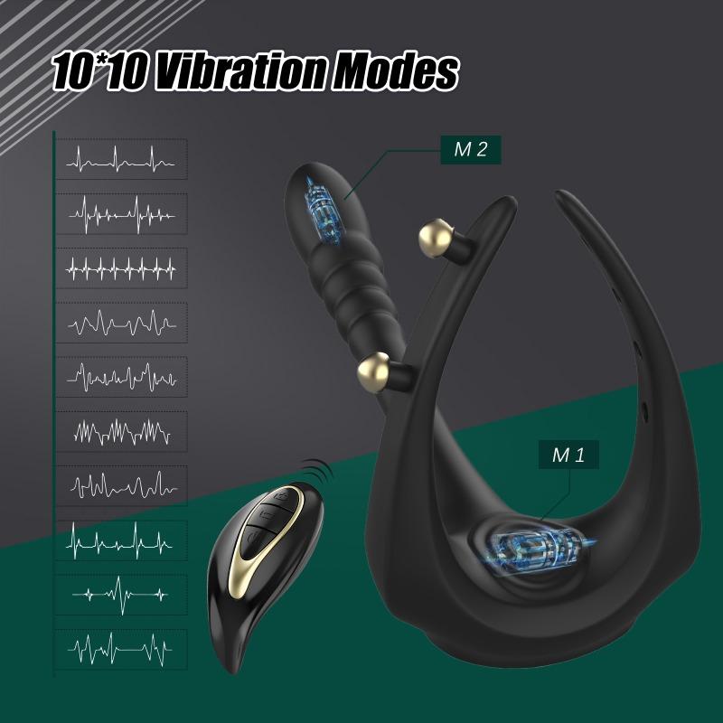 Cock Vibrator Male Prostate Massager Remote Control Plug Anal Butt Stimulator Sperm Lock Ring Penis Cock Sex Toy for Men Couple