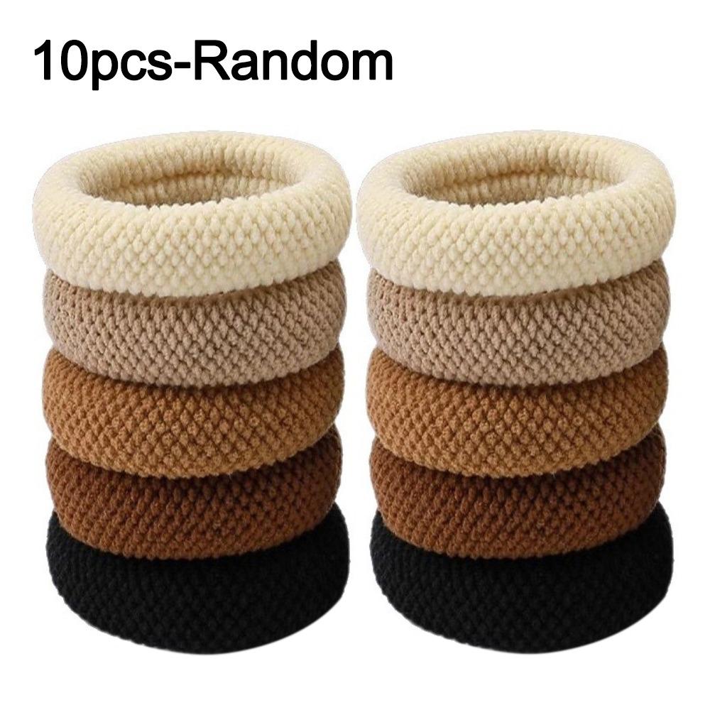 

5/10PCS Bold Thickened Scrunchies Mix Color Hair Band New Hair Ties for Women Girls 10pcs-Random