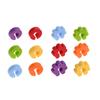 12Pcs Colorful Wine Glass Identification Marker Silicone Drinking Glass Tag Cup Label Home Kitchen Bar Party Wedding Table Decor