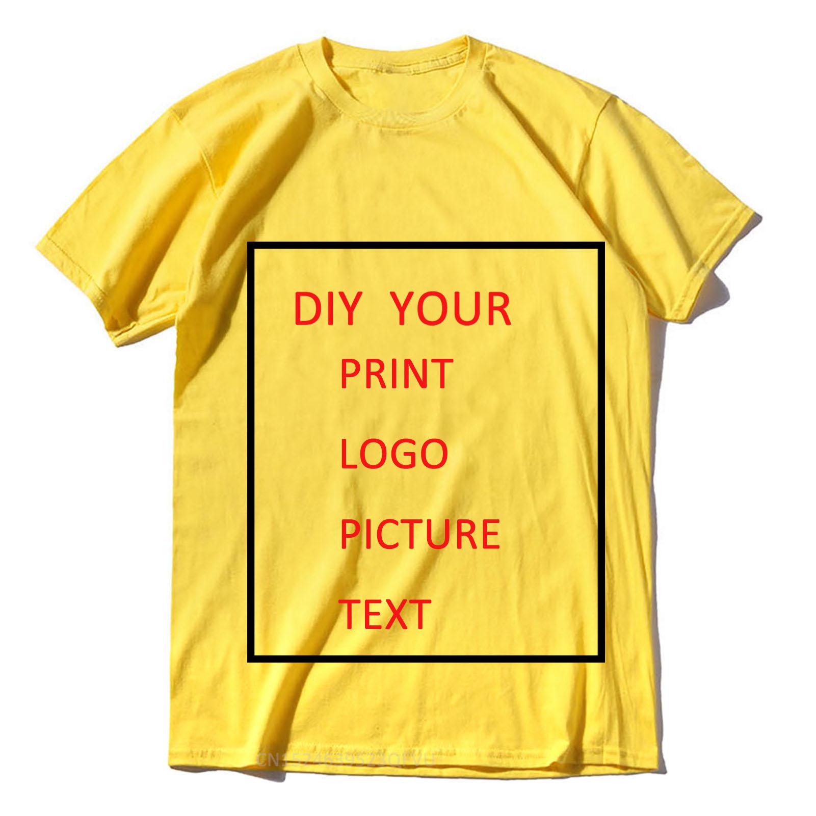 

DIY CUSTOM YOUR PRINT LOGO PICTURE TEXT TSHIRTS WOMEN MEN UNISXE TSHIRT 100 COTTON OWN DESIGNS TOPS TSHIRT Gift S