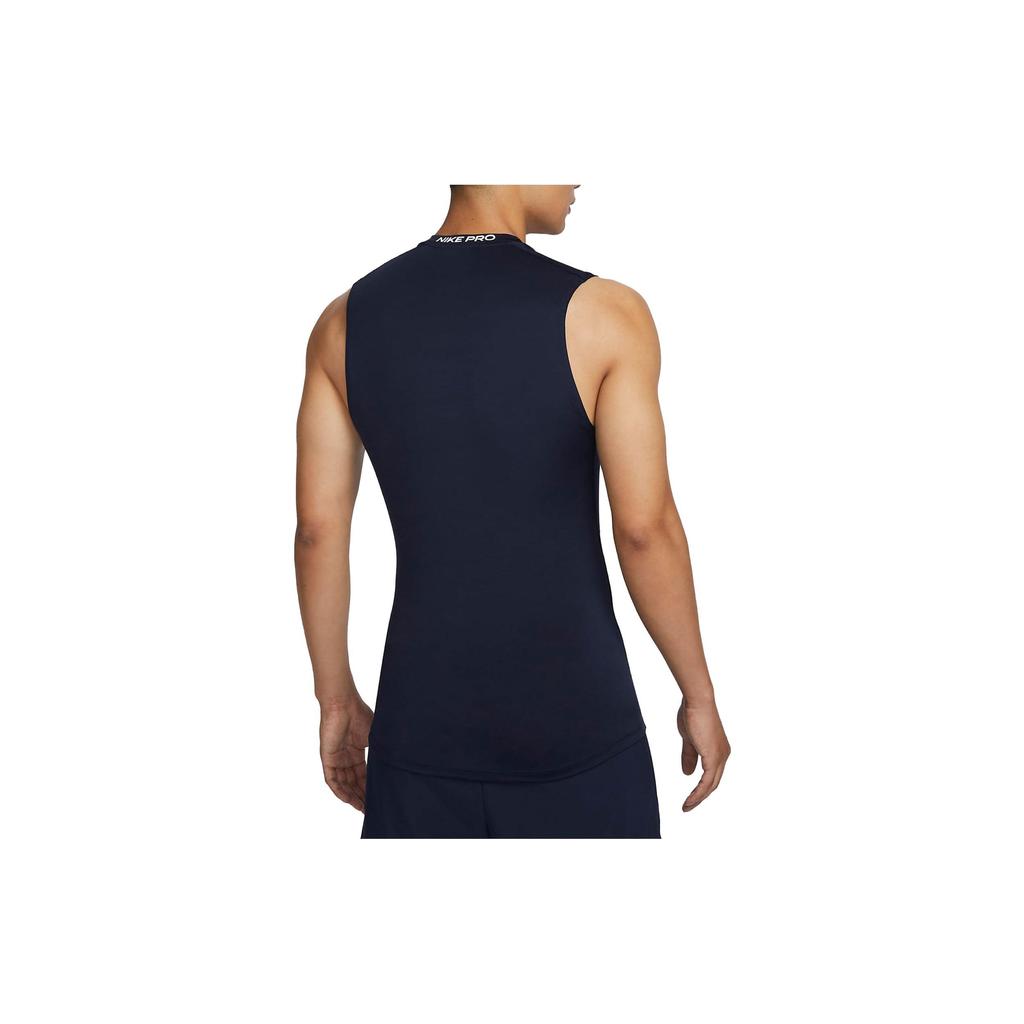 Nike Pro Solid Quick-Dry Compression Sleeveless Training Tee Men Tops Obsidian FB7915-451