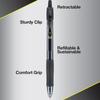 G2 Gel Roller Ball Black Dozen Pen, Retractable, Refillable, Ink, 0.7mm Fine, (item)