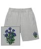 TRIPSHION Blue Flower Bundle Logo Sweat Half Pants - Gray