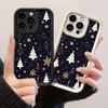 JT578 Winter Christmas Trees Snowflakes for iPhone 17 16 15 14 Pro Max Samsung S26 S25 Ultra A17 A07 A56 A16 A15 Xiaomi 15T Redmi 15c 14C Soft Case