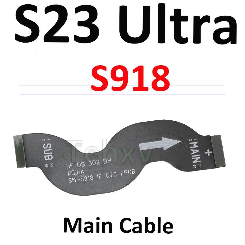 Náhradní díl pro Samsung S23 Ultra S918B S918E S918U Deska USB nabíjecího portu Hlavní signálová základní deska Flex kabel LCD