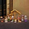 2025 new Christmas Nativity Sets Resin Nativity Figurine Collection Religious Holiday Baby Jesus Nativity Mantle Shelf Decor