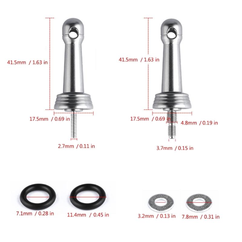 Fishing Reel Balancers Reel Stand Equipped with Gasket and Rubber Rings Aluminum Fishing Wheel Balance Rod