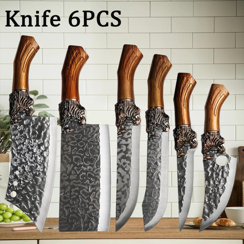 Handmade Forged Kitchen Knife Meat Cutting Knives Boning Knife Multifunctional Kitchen Knives Forge Knives Slicing Knife