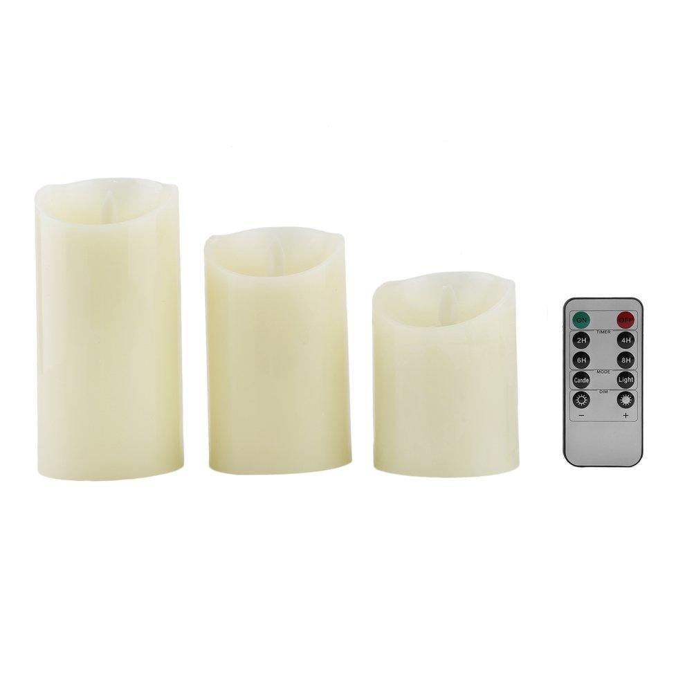 3 Stück/Set flackerndes flammenloses LED-Teelicht, flackerndes Teelicht