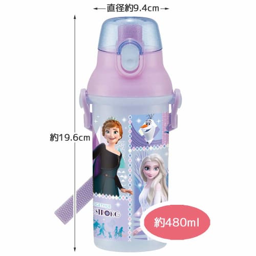 Skater Children's Ag+ Antibacterial Plastic Water Bottle 480ml Disney Frozen 21 Made in Japan PSB5SANAG-A