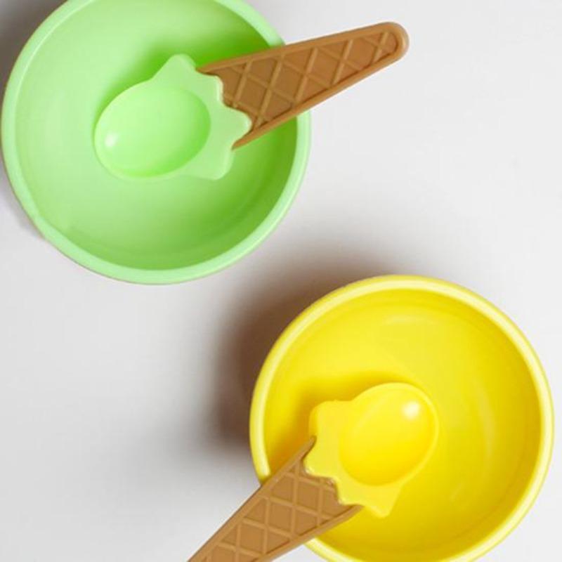 Criativo Fofo + Colher Tigela de Sorvete Verão Crianças Festa Infantil Sobremesa