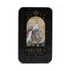 Muse Cat Tarot Deck In A Tin Box with Blue Gilded Edges 78 Pcs Cartoon Themed Tarot Cards 10.3*6cm with Guidebook for Beginners