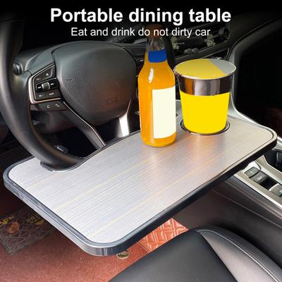 Steering Wheel Desk with Cup Holder Stable Easy To Install Hanger Design Multi-function Car