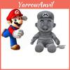 Pelúcia Super Mario 28cm Mario Prata Posição Sentada Mario de Metal Atacado