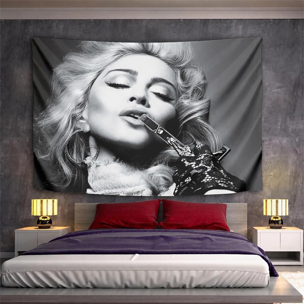 Artistic Madonna Decorative Tapestry, Gray Classic Beauty, Perfect for Small Apartment Balcony and Terrace with Pop with Look with Fine Charm