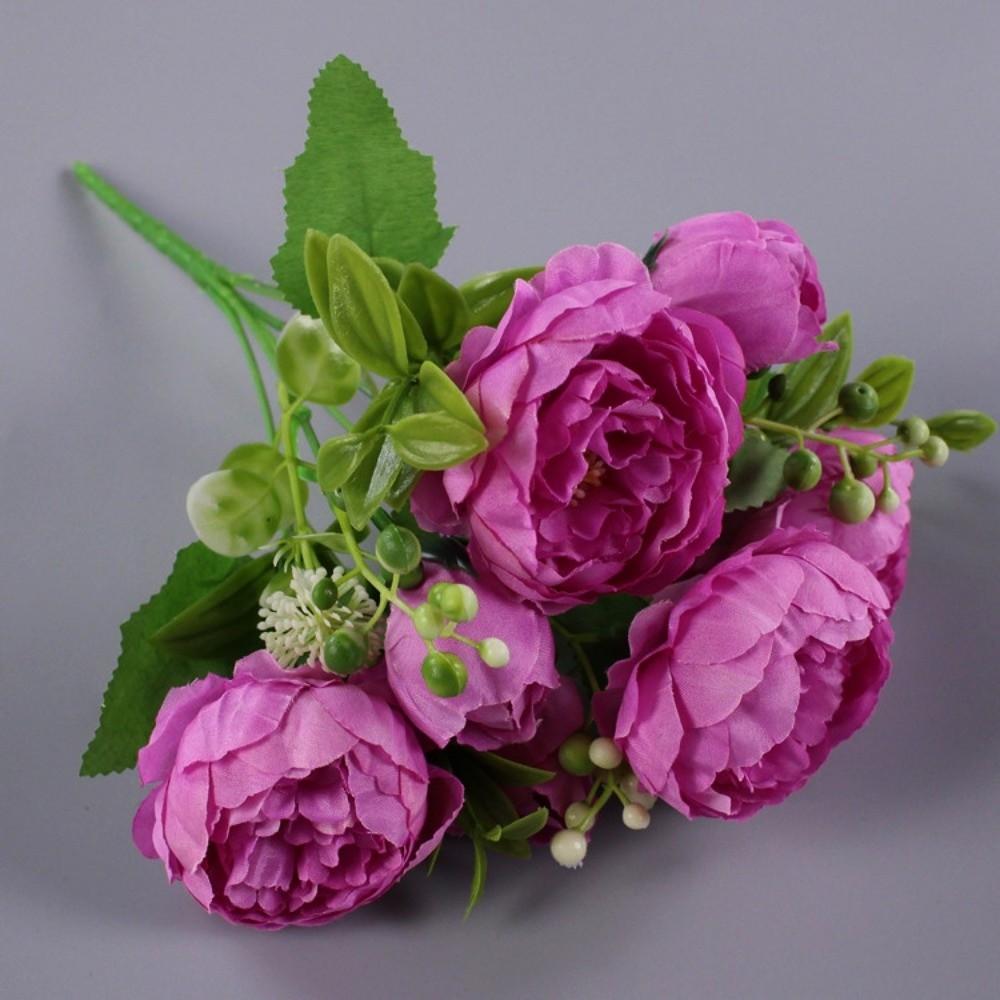 7 Heads Small Peonies Mini Decorative 6 Colors Natural Fake Persian Rose Flowers  Home Decorative