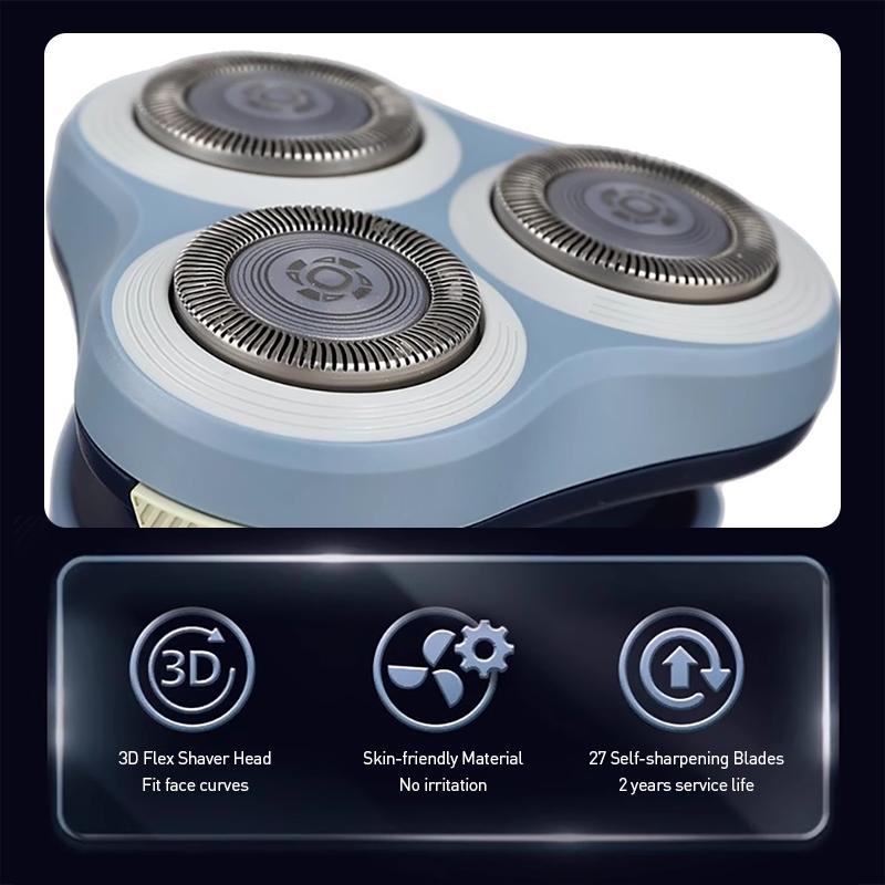 Philips Electric Shaver S1886 3D Floating Heads 27 Self-Sharpening Stainless Steel Blades