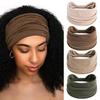 Women's Solid Color Elastic Yoga Headband - Wide, Sweat-Absorbing Sport Macaron Design