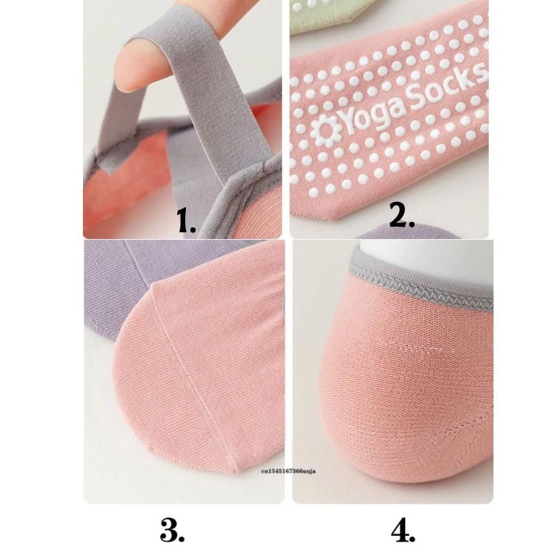 3 Perechi Șosete Profesionale Femei Yoga Silicon Antiderapant Balet Pilates Șosete Femei Fără Spate Respirabile Bandaj Șosete Sport Yoga