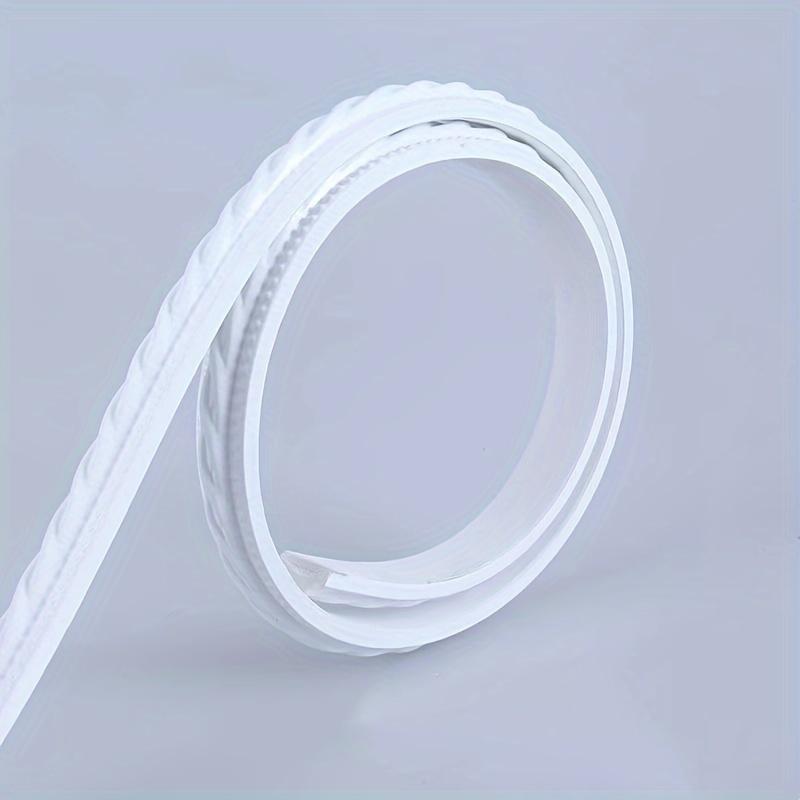 

1PC 1m/39.37inch PVC Self-adhesive Line Trim Width Door Windows Ceiling Trim Edge Photo Frame Dressing Mirror Frame Decor Edge S 1m білий