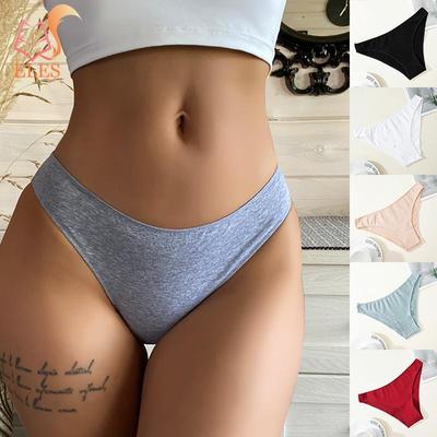 Damen-Bikini-Unterwäsche aus reiner Baumwolle, niedrige Taille, nahtloser Slip, bequeme, atmungsaktive Unterwäsche