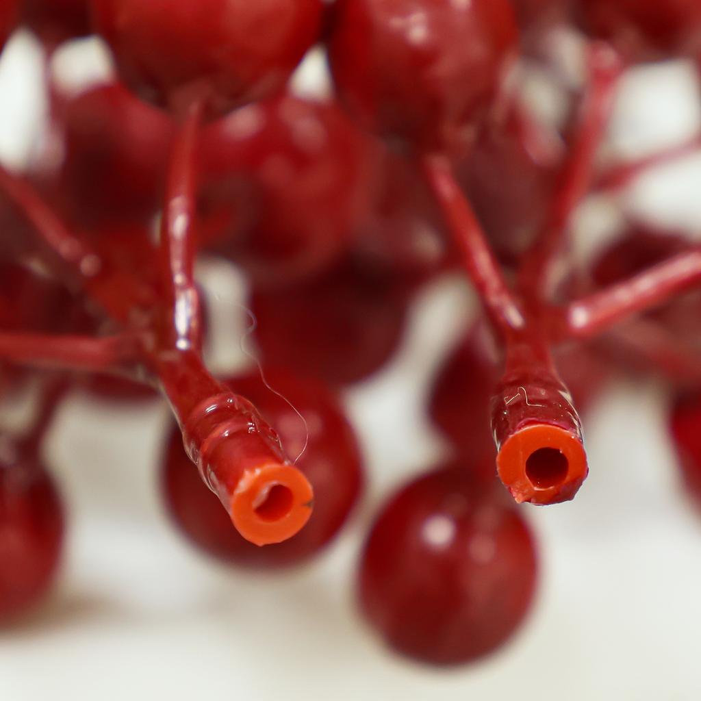 Christmas Red Artificial Berry Stems 15 Head Holly Berries Branches DIY Wreath Garland Xmas Tree Decoration Crafts Home Decors