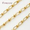 0.5-1Meter 18K Gold Plated Chains DIY Necklaces Accessories,Decorative Chain For Jewelry Making Supplies,Bulk Chains Wholesale