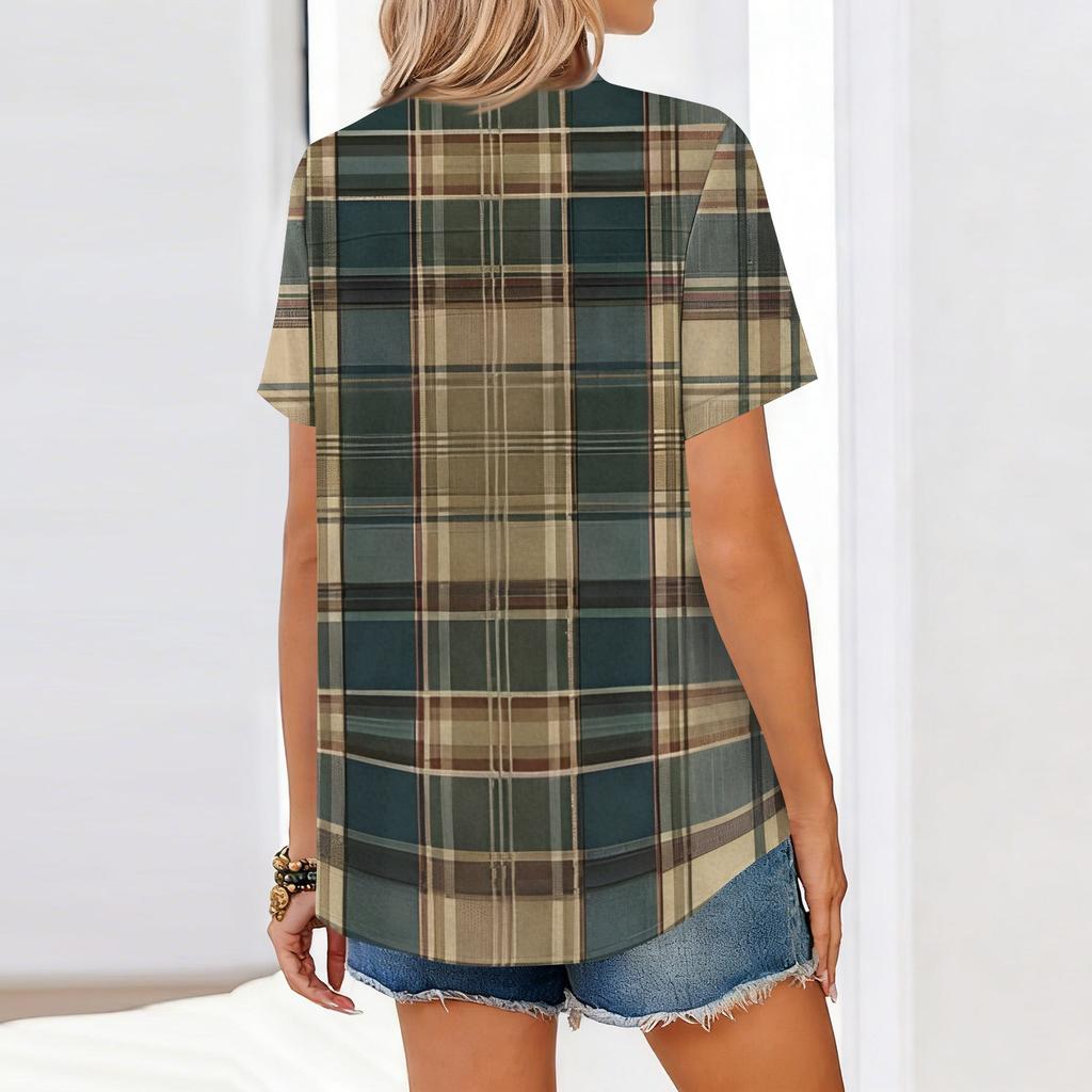 Women Blouses Short Sleeve Button Down Shirts Business Casual Dressy Work Tops Summer Spring Clothes