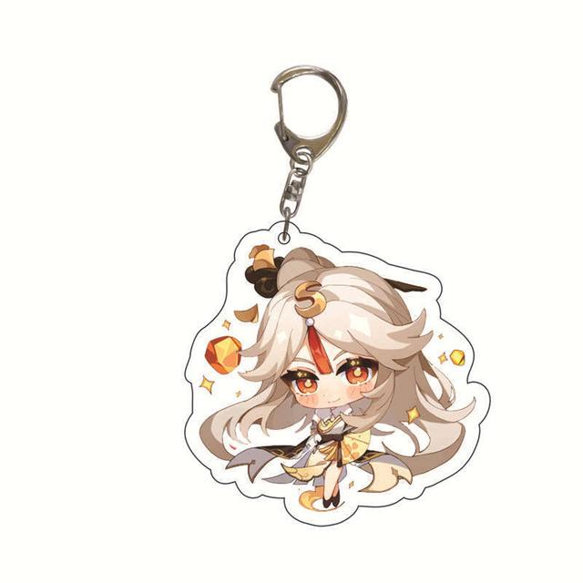

Милые персонажи аниме, пара брелок для игр, аниме Genshin Impact, брелок, аксессуары, прозрачный брелок, кулон, мультяшный значок для женщин, аксессуары, подарок