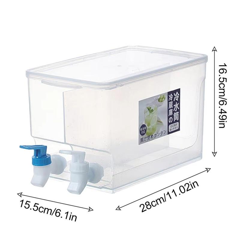 A25F-5.2L Large Capacity Water Fountain Milk Drink Beverage Dispenser Spill Proof Jug With Faucet In Refrigerator Fruit Juice