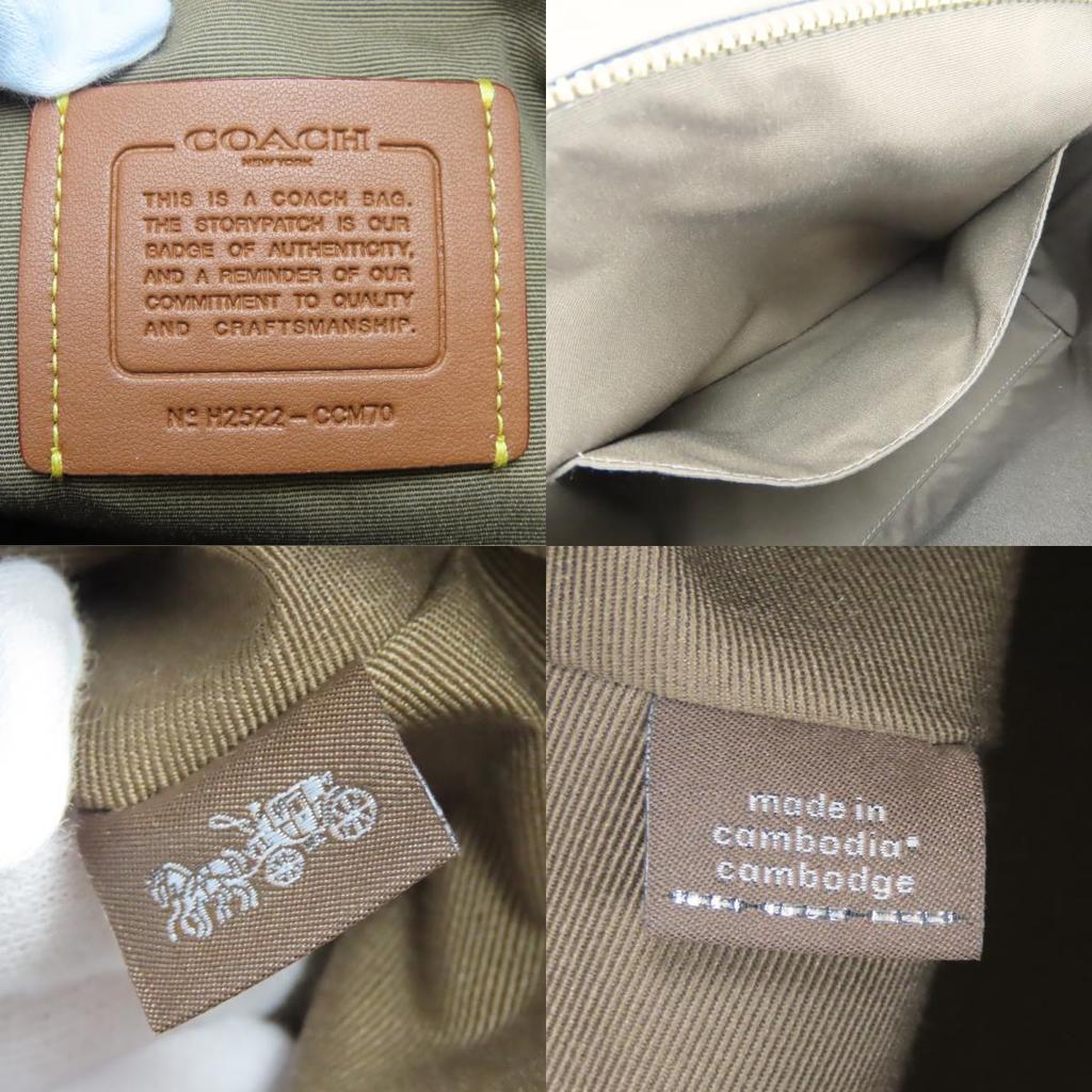 Used COACH Handbag Sadie Satchel CCM70 leather Brown Dark marks color