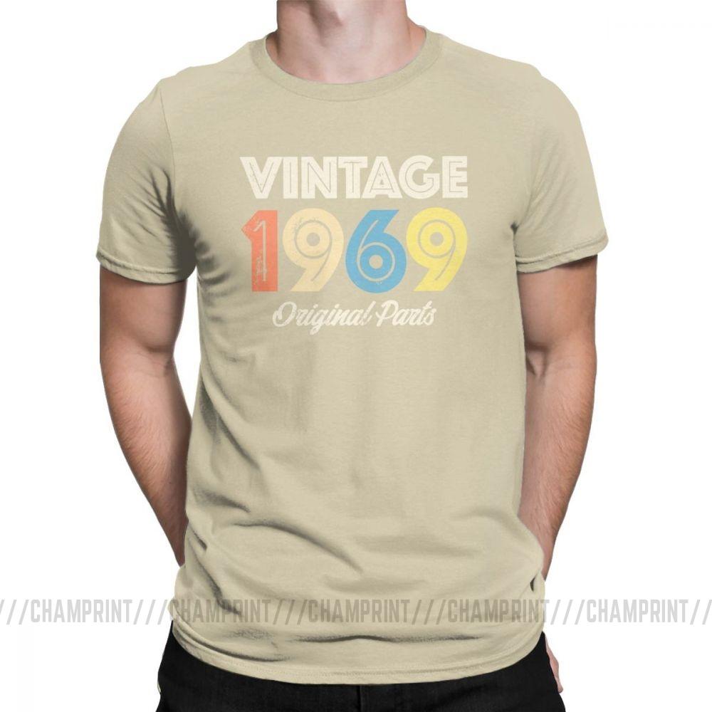 Vintage Retro 1969 Birthday Original Parts 50 Years Old 50Th Birthday Gift T Shirt For Male