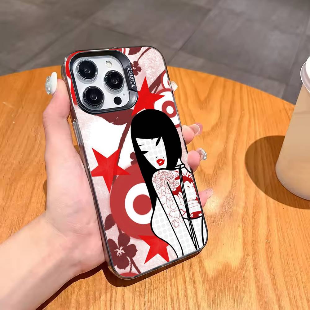 J-style Tokidoki A-Art B-Bright Phone Case For iPhone17,16,15,14,13,12,11,Pro,MAX Gray Matte Silicone Black Cover