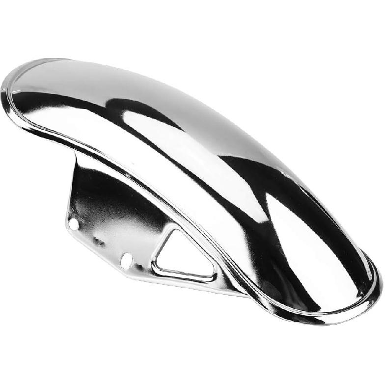 Motorcycle Front Mud Flap Guard Fairing Mudguard Cover Metal Motorcycle Front Mudguard Replacement Fit for GN125 GN250 Chrome