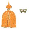 3pcs Bronzing Star Wizard Cloak Hat Eye Mask Set Magician Role-Play Costume Kit  Party Costume