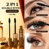2-In-1 Volumizing Fiber Mascara Enhances The Thickness of Black Lashes,Waterproof/Long-Lasting Without Smudging,Significantly Increases Lash Length