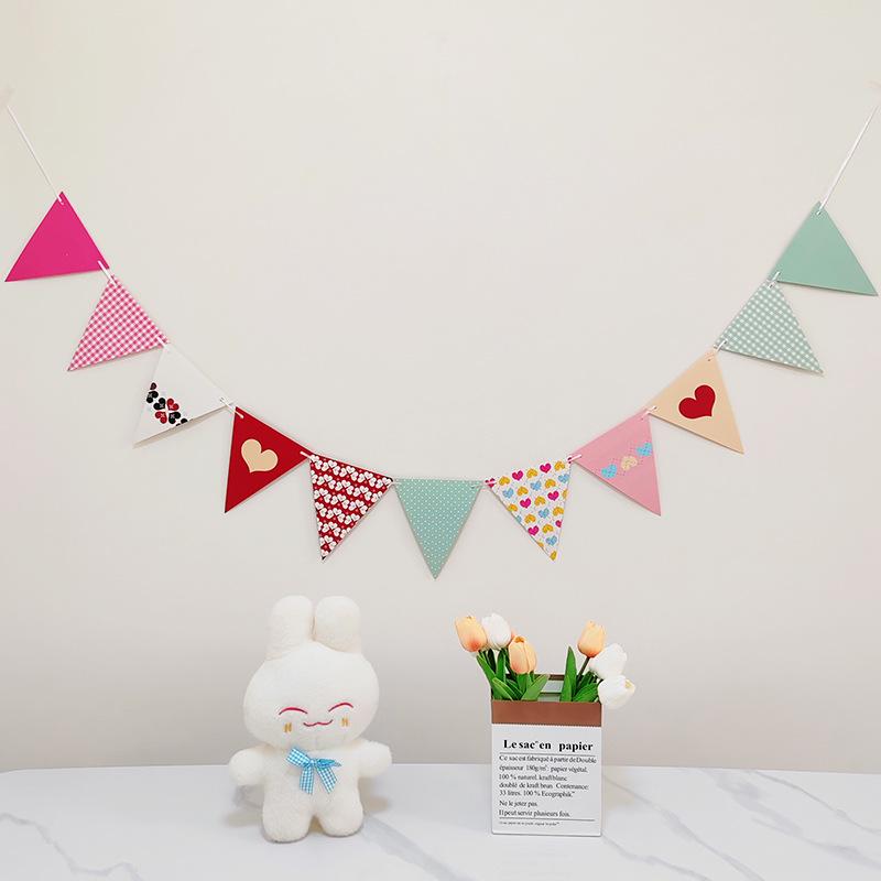 Fresh Triangle Birthday Banner: Fairy & Little Boy Theme Garland