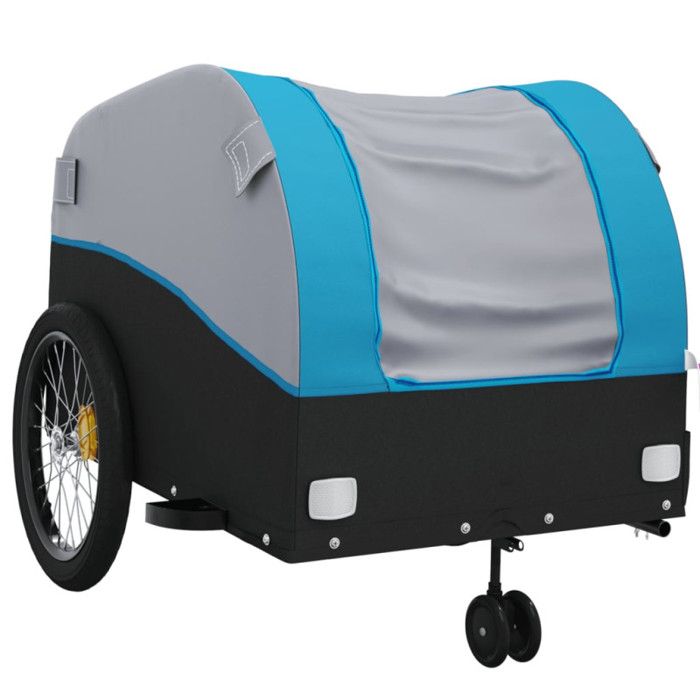 VidaXL Remorque de Vélo, Chariot de Transport avec Drapeau, Chariot de Vélo, Remorque de Bicyclette, Remorque à Bagages, 94149