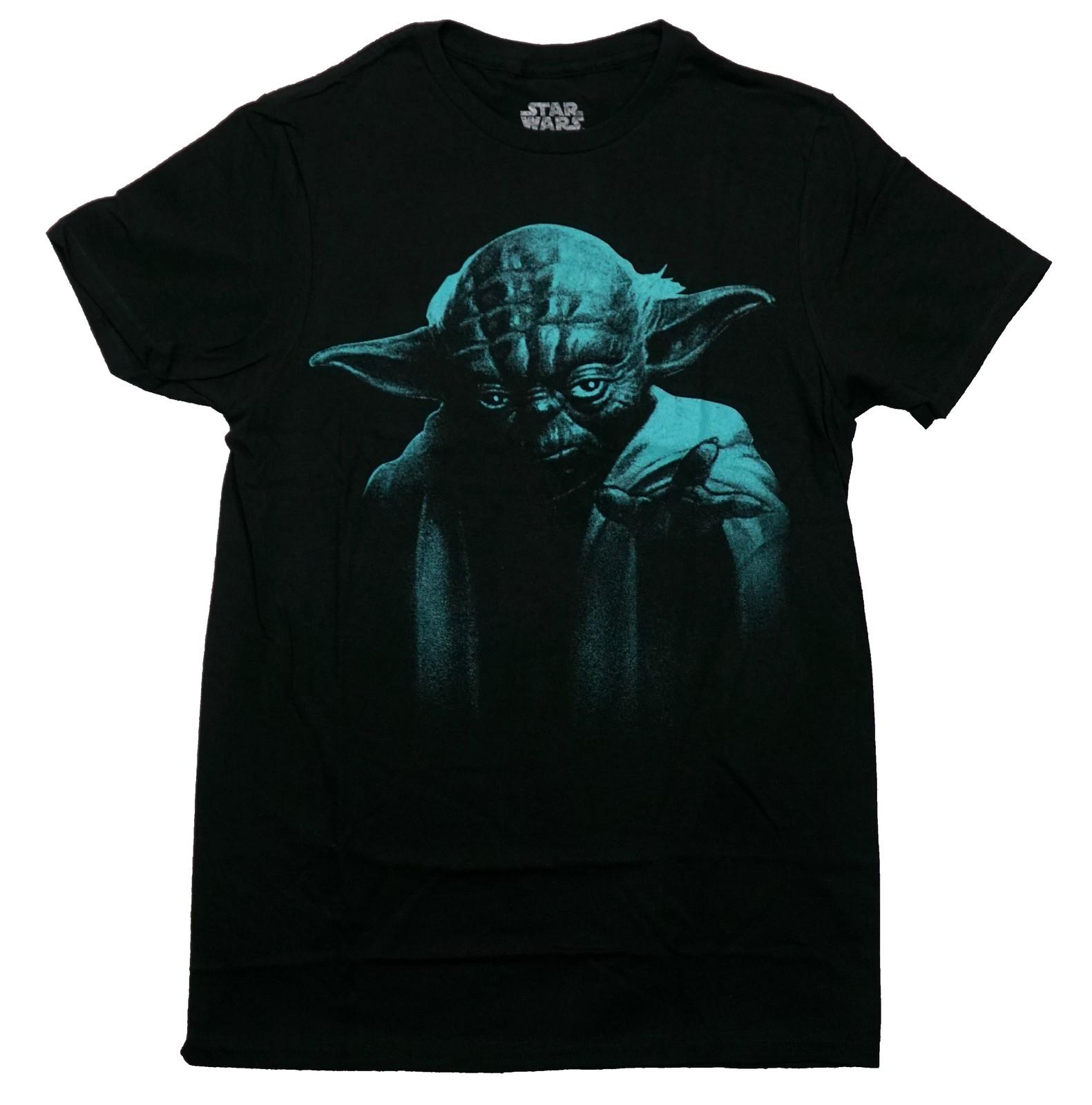 Star Wars New Adult T-Shirt - Blue Tint Shadowed Yoda S