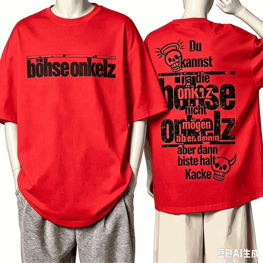 Bhse Onkelz Graphic Print Tshirt Unisex Unisex Cotton Casual Streetwear Fashion Unisex Oversized Top Summer New Tee Hot Product