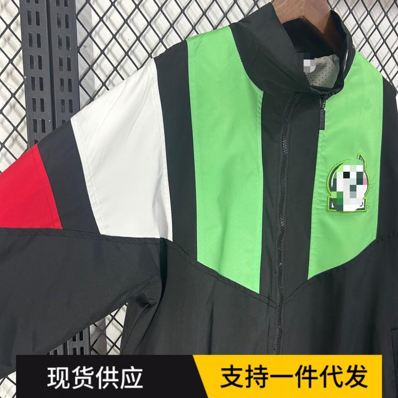 Unisex Retro Football Jacket Windproof Zip-Up Sportswear Oversized Fit Soccer Fans Running Hiking Cycling