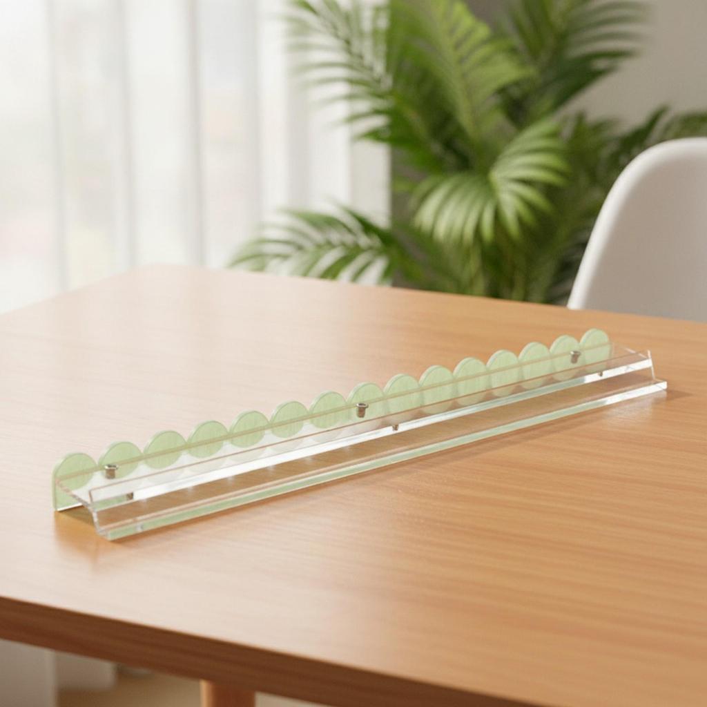 Mahjong Tile Rack with Edge Transparent Game Accessory