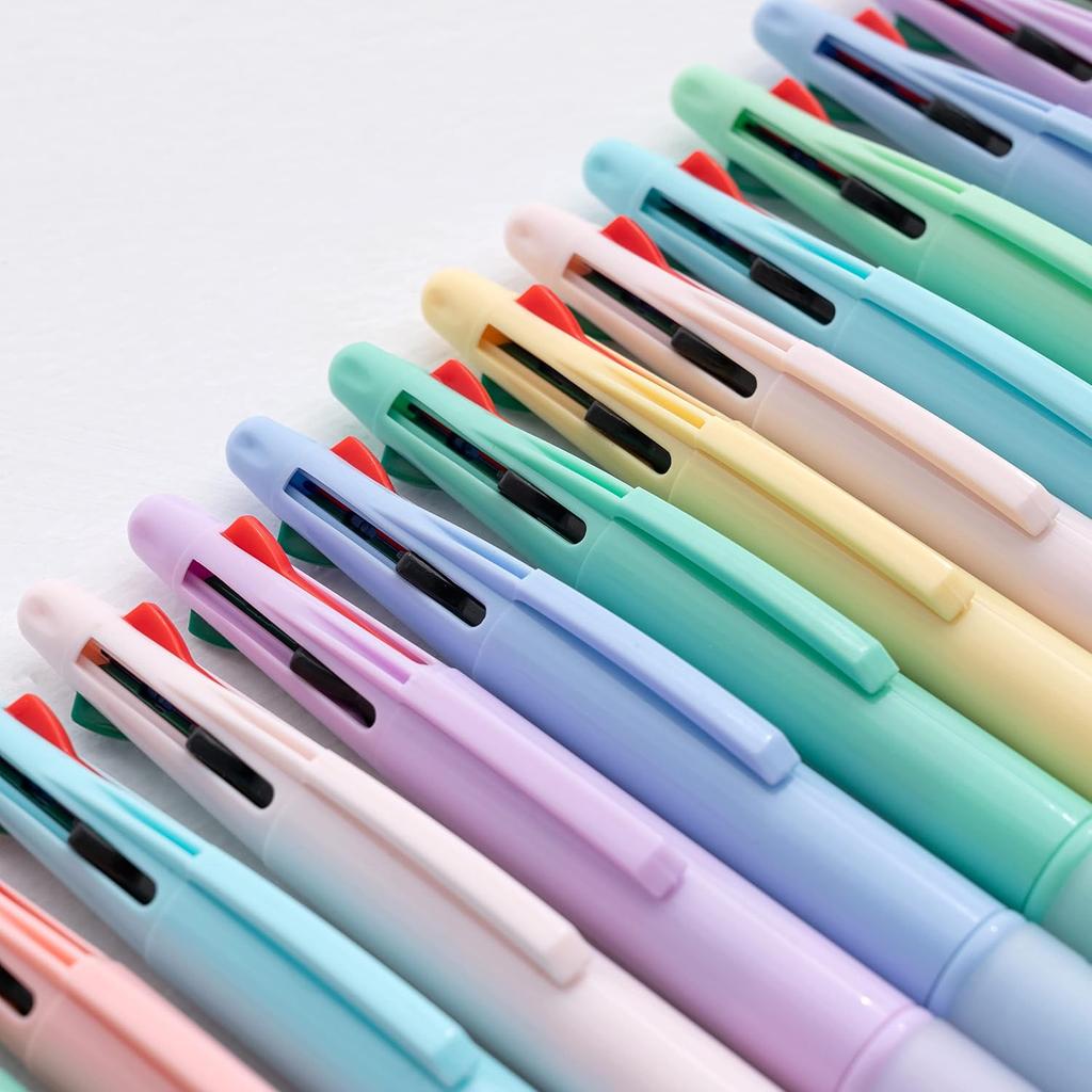 Multicolor Ball Point Pens 4-in-1 Colored Pens (1.0mm) Assorted Inks 4-Color Ballpoint Pen (8 Pack)