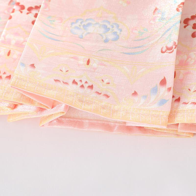Girls' New Chinese Style Embroidered Satin Set
