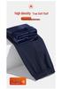 Fleece-Lined Cotton School Uniform Pants for Boys & Girls - Straight-Leg, Solid Color, Thick Winter Version for Middle & High School Students