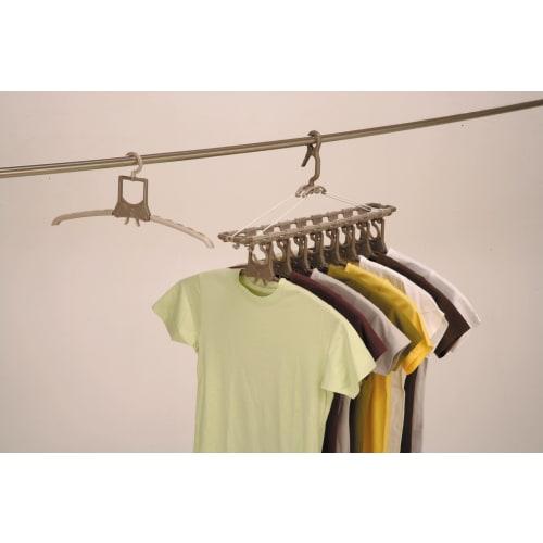 Twin Mall Laundry Drying Rack, Horizontal Aluminum Hanger 40-Piece Set & 9-Row Aluminum Hanger FS-1