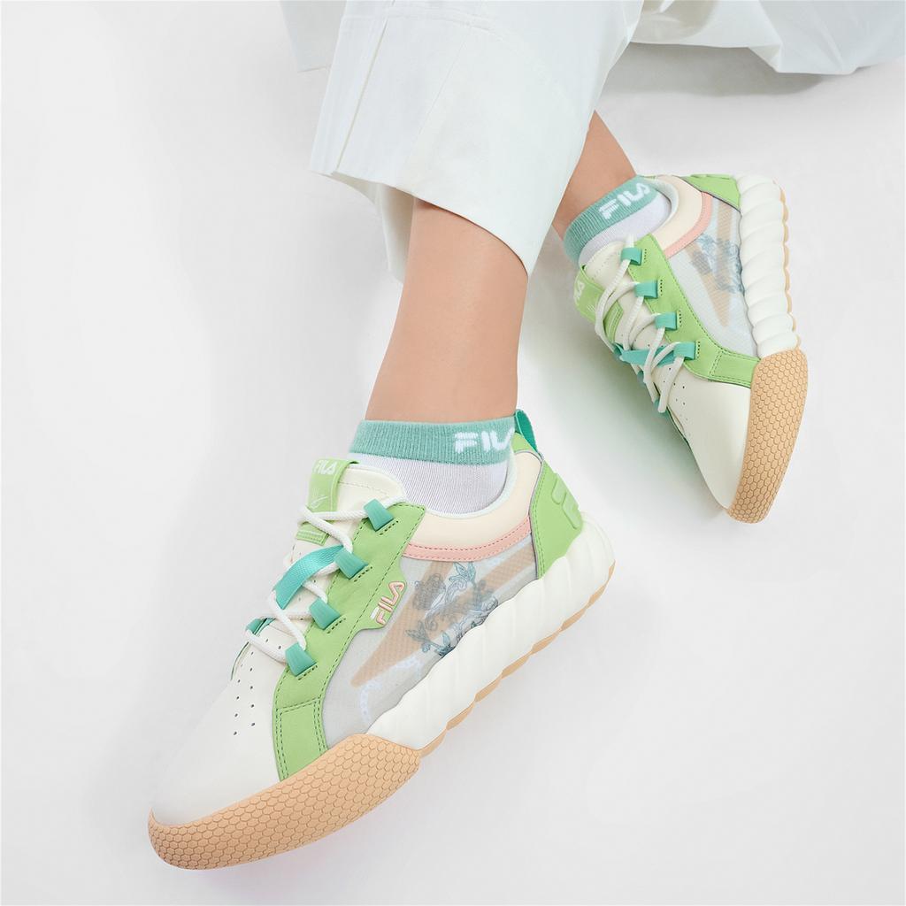 FILA Campo Versailles Trendy Comfortable Low-Top Sneakers Women sneakers White Green F12W423209FGO