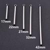 10Pcs Silvergold Color Smooth Long Cylinder Pendant Stainless Steel Charm For Jewelry Making Supplies Diy Earring Necklace Bulk
