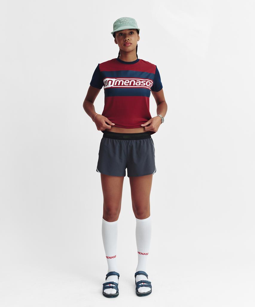Minasu Menasoo Run Logo Short Sleeve T Shirt_Red