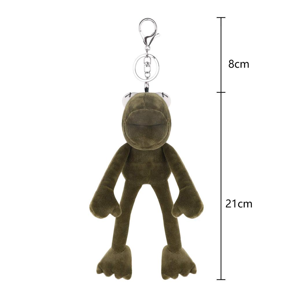 Cute Frog Plush Frog Key Bag Cute Car Stylish Frog Animal Hanging Popular Birthday School Entrance Gift [LYING] Keychain, Charm, Women's Charm,